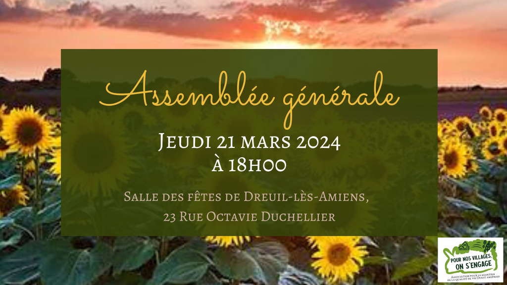 Bannière Facebook de l'association pour le maintien de la qualité de vie Ouest Amienois